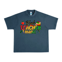 Midnight Navy black teacher magic juneteenth Urban Heavy Tee - MaliasSmallBusiness