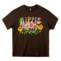 Chocolate Brown hippie soul Heavy Core Tee - JahusDesignShop