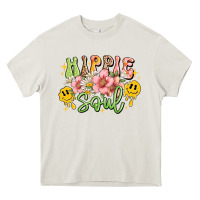 Cream hippie soul Heavy Core Tee - JahusDesignShop