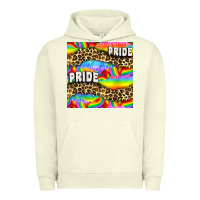 Pigment Pistachio Pride lgbtq leopard with love and rainbow seamless Urban Hoodie - BundleAndBundleShop