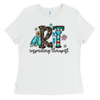 White rt respiraory therapist Ladies Tee - CowhideDigitalArt