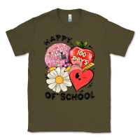 Army Green happy 100 days of school Classic Tee - MaliasSmallBusiness