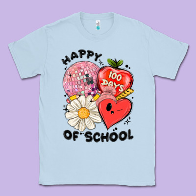 Happy 100 Days Of School Classic Tee Designed By Maliassmallbusiness