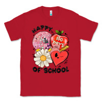 Red happy 100 days of school Classic Tee - MaliasSmallBusiness