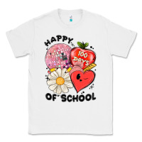 White happy 100 days of school Classic Tee - MaliasSmallBusiness