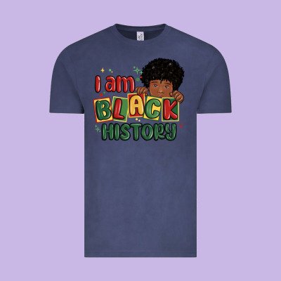 I Am Black History Black Boy Vintage Tee Designed By Maliassmallbusiness