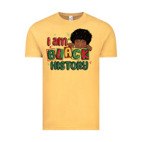 Vintage Mustard i am black history black boy Vintage Tee - MaliasSmallBusiness
