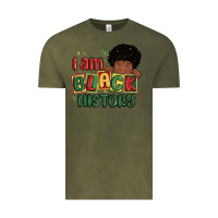 Vintage Olive i am black history black boy Vintage Tee - MaliasSmallBusiness