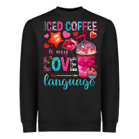 Black iced coffee is my love language Heavyweight Sweatshirt - NancyCooperArtShop