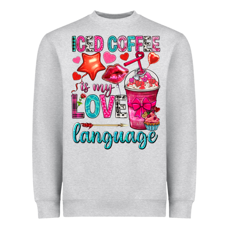 Iced Coffee Is My Love Language Heavyweight Sweatshirt by NancyCooperArtShop | Teevron