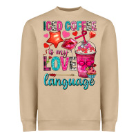Mushroom iced coffee is my love language Heavyweight Sweatshirt - NancyCooperArtShop