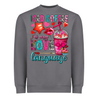 Storm iced coffee is my love language Heavyweight Sweatshirt - NancyCooperArtShop