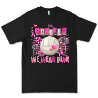 Black in october we wear pink volleyball Premium Tee - AdoDesignShop