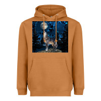 Meerkat wolf howling at the moon Heavyweight Hoodie - TumblerDesignByShophia