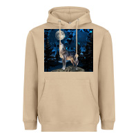Mushroom wolf howling at the moon Heavyweight Hoodie - TumblerDesignByShophia
