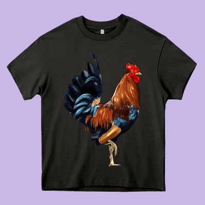 Cockerel Heavy Core Tee Designed By Jahusdesignshop