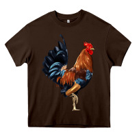 Chocolate Brown cockerel Heavy Core Tee - JahusDesignShop