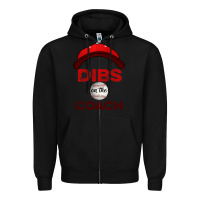 Black Dibs On The Coach Baseball Zipper Hoodie - Bettercallsaul