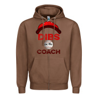 Chestnut Dibs On The Coach Baseball Zipper Hoodie - Bettercallsaul