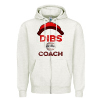 Oatmeal Heather Dibs On The Coach Baseball Zipper Hoodie - Bettercallsaul