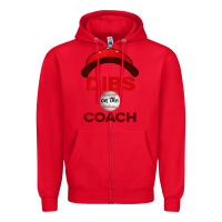 Red Dibs On The Coach Baseball Zipper Hoodie - Bettercallsaul