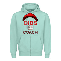 Seafoam Dibs On The Coach Baseball Zipper Hoodie - Bettercallsaul