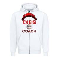 White Dibs On The Coach Baseball Zipper Hoodie - Bettercallsaul