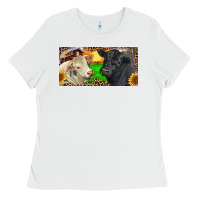 Charolais Bull And Black Angus Bull With Farm Ladies Tee | Teevron
