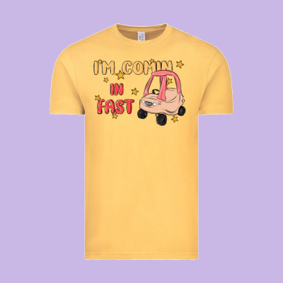 I'm Comin In Fast Vintage Tee Designed By Maliassmallbusiness