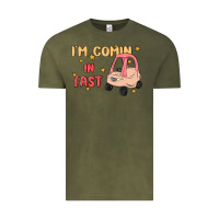 Vintage Olive i'm comin in fast Vintage Tee - MaliasSmallBusiness