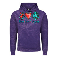Cloud Purple Peace Love Turquoise Vintage Hoodie - Jasminsmagicworld