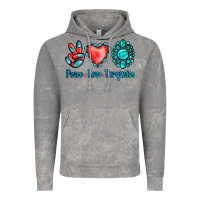 Cloud Rock Peace Love Turquoise Vintage Hoodie - Jasminsmagicworld