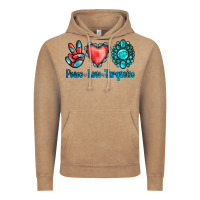 Vintage Coffee Peace Love Turquoise Vintage Hoodie - Jasminsmagicworld