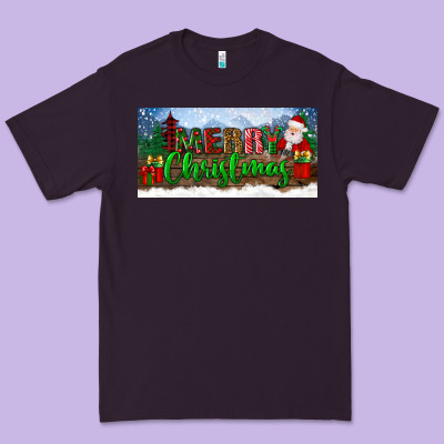 Merry Christmas With Santa Claus License Plate Premium Tee Designed By Bundleandbundleshop