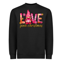 Black love pink christmas gnome Heavyweight Sweatshirt - NancyCooperArtShop