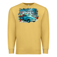Antique Gold its the wonderful time of the year truck Premium Sweatshirt - CowGirlArtShop
