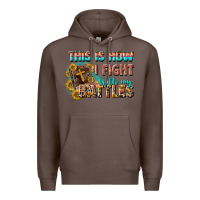 Coffee this is how i fight with my battles Premium Hoodie - CowGirlArtShop