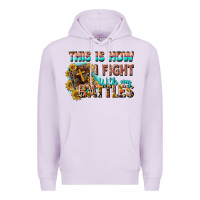 Lilac this is how i fight with my battles Premium Hoodie - CowGirlArtShop