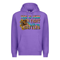 Purple this is how i fight with my battles Premium Hoodie - CowGirlArtShop
