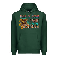Sports Green this is how i fight with my battles Premium Hoodie - CowGirlArtShop