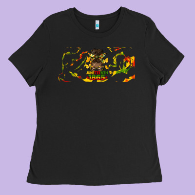 Juneteenth Afro Messy Bun Libbey Glass Ladies Tee Designed By Hra Design Shop