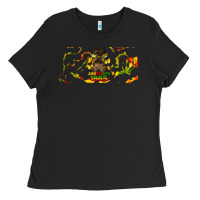 Black juneteenth afro messy bun libbey glass Ladies Tee - HRA Design Shop