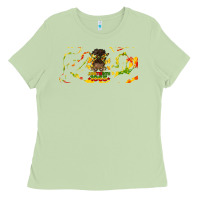 Matcha juneteenth afro messy bun libbey glass Ladies Tee - HRA Design Shop