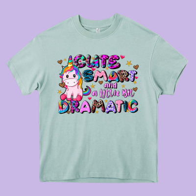 Cute Smart And A Little Bit Dramatic Heavy Core Tee Designed By Jahusdesignshop