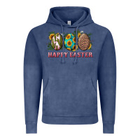 Vintage Denim Happy Easter With Western Eggs And Sunflowers Vintage Hoodie - RanaPortraitStore