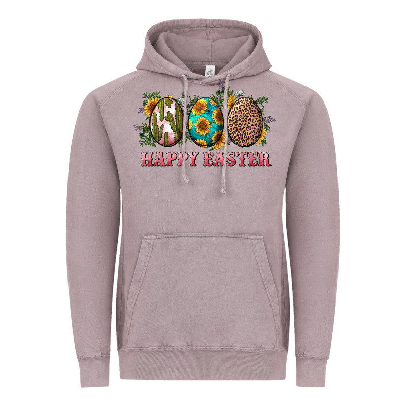 Happy Easter With Western Eggs And Sunflowers Vintage Hoodie by RanaPortraitStore | Teevron