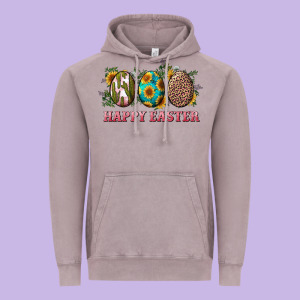 Happy Easter With Western Eggs And Sunflowers Vintage Hoodie Designed By Ranaportraitstore