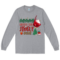 Heather Grey mommy needs her jingle juice Long Sleeve Tee - MaliasSmallBusiness