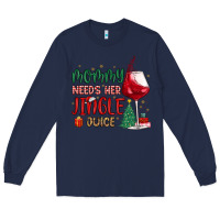 Navy mommy needs her jingle juice Long Sleeve Tee - MaliasSmallBusiness