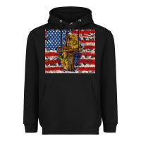 Black jesus christ with american flag Heavyweight Hoodie - TumblerDesignByShophia